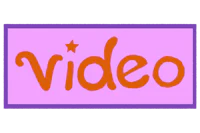 the word video on a purple background